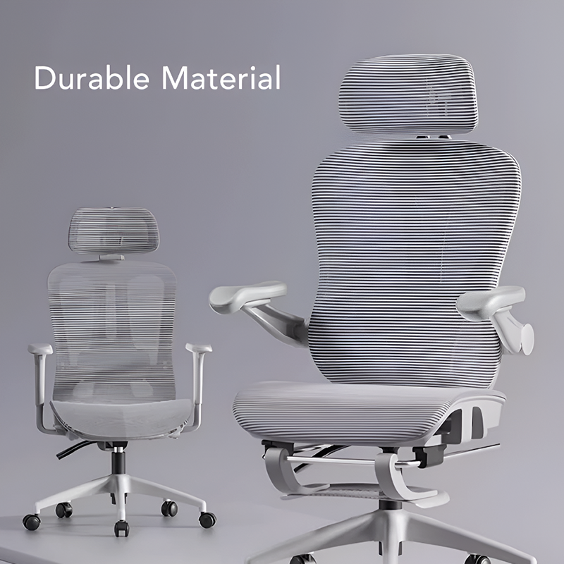 Ergonomic Mesh Office Chair with Headrest & Footrest – Reclining Computer Chair for Home Office & Gaming