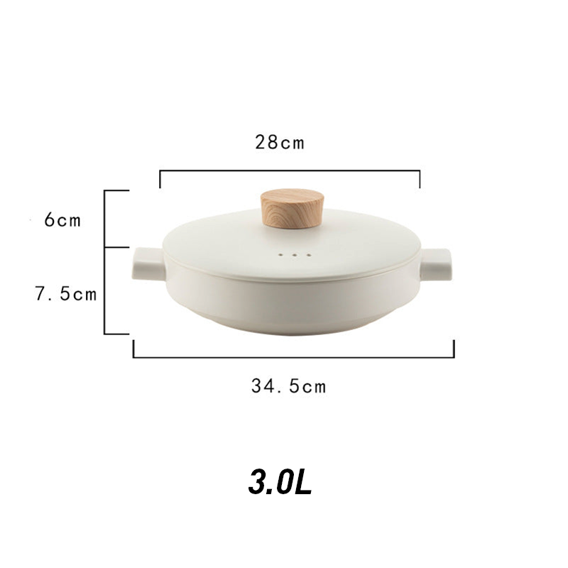 Double-Layer Ceramic Steamer Casserole – High-Temperature Resistant Soup & Steaming Pot for Gas & Open Flame Cooking