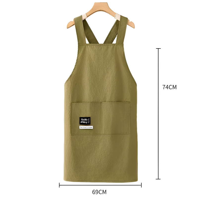Splash-Proof Kitchen Apron – Fashionable Printed Cooking Workwear