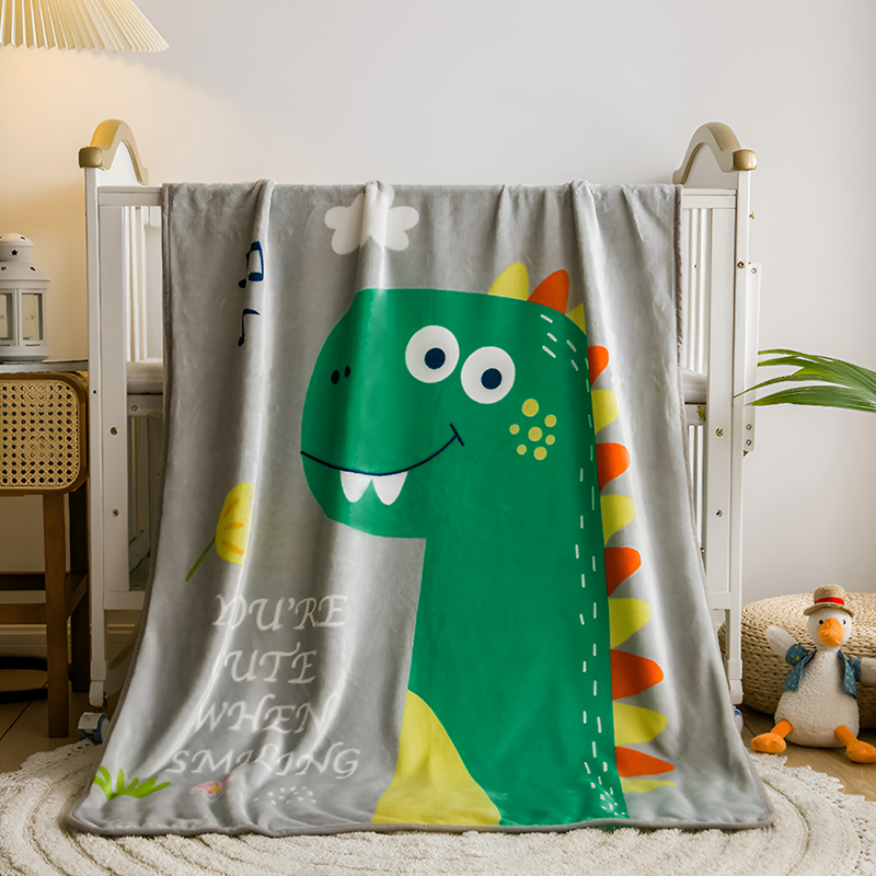 Soft Kids Cartoon Blanket – 100x140cm Toddler Throw for Nap, Travel & All Seasons – Cozy Plush Velvet for Boys & Girls