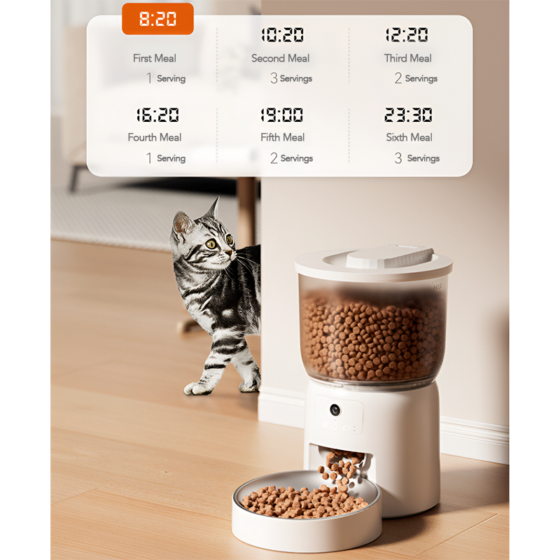 Smart Pet Feeder with Camera and Stainless Steel Bowl – 3L Capacity Automatic WiFi Cat & Dog Food Dispenser