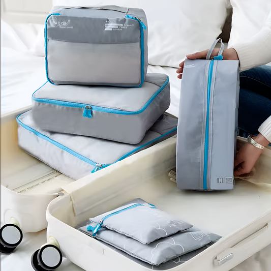 7-Piece Travel Packing Cubes Set – Waterproof Luggage Organizer Bags for Clothes, Shoes & Accessories | Portable Clothing Storage Bags for Suitcases & Travel