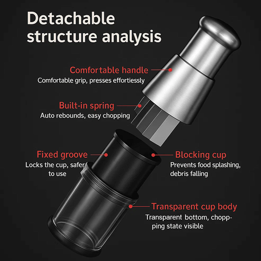 Garlic Crusher & Squeezer – Manual Onion and Veggie Chopper