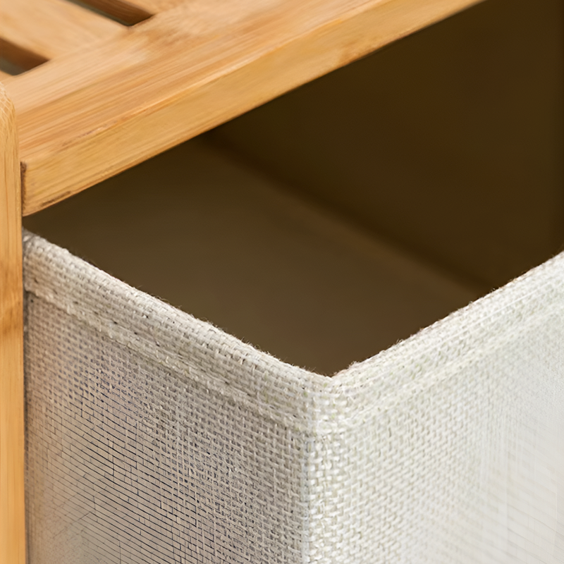 Bamboo Wood Fabric Drawer Storage Cabinet – 6/3 Drawer Organizer for Bedroom, Kids Room & Closet