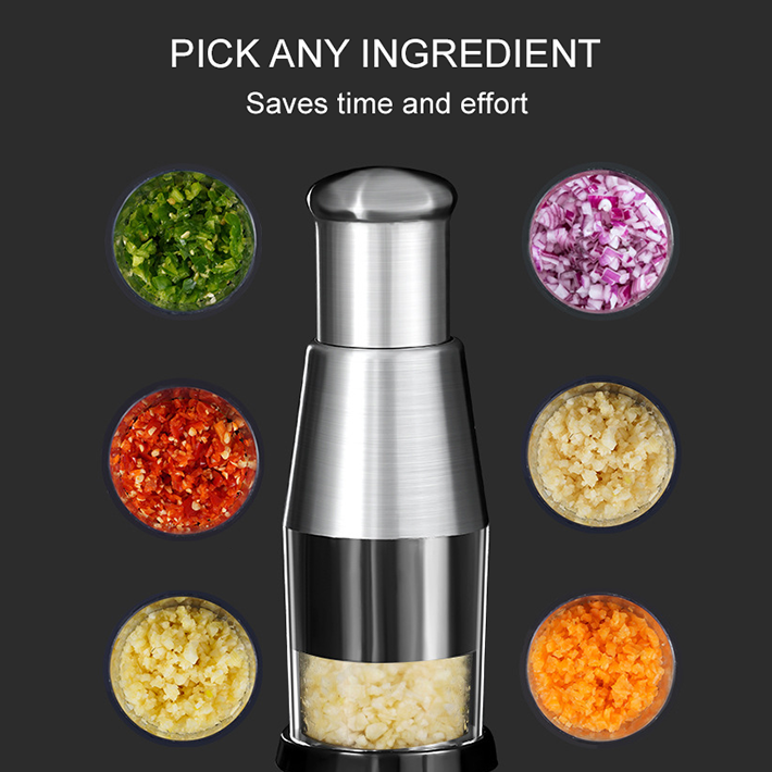 Garlic Crusher & Squeezer – Manual Onion and Veggie Chopper