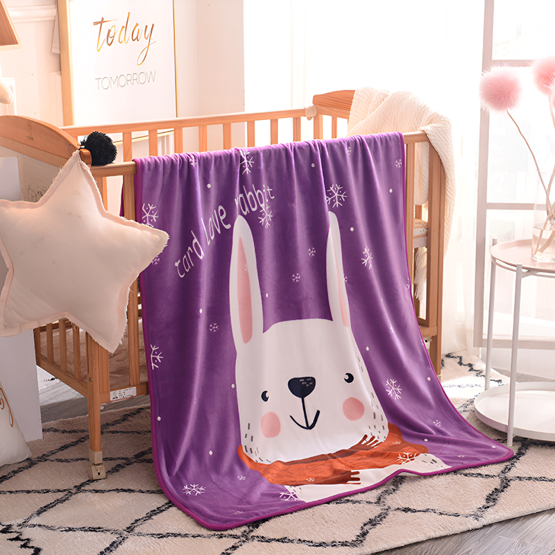 Soft Kids Cartoon Blanket – 100x140cm Toddler Throw for Nap, Travel & All Seasons – Cozy Plush Velvet for Boys & Girls