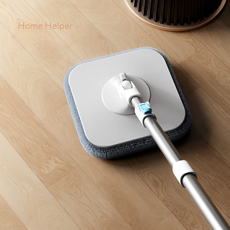 Self-Wringing Spin Mop with 5 Cotton Heads – Dual Water Tank Mop Bucket for Effortless Cleaning