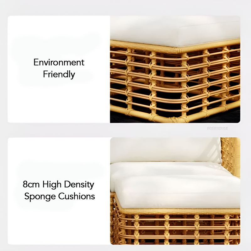 5-Piece Outdoor Rattan Sofa Set – Waterproof Patio Furniture with 3 Seater Sofa, 2 Armchairs, Coffee & Side Table – Garden Balcony Lounge