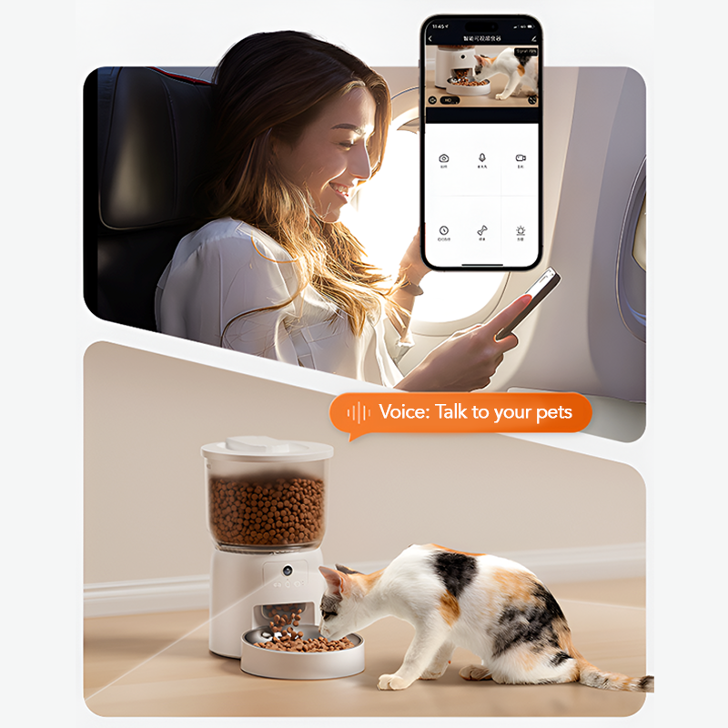 Smart Pet Feeder with Camera and Stainless Steel Bowl – 3L Capacity Automatic WiFi Cat & Dog Food Dispenser