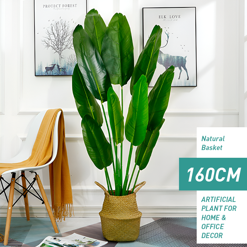 Indoor Artificial Tree – 1.6m Decorative Green Plant with Pot for Modern Decor