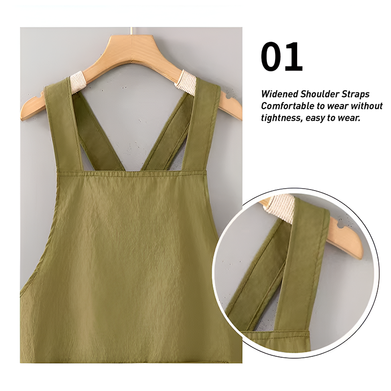 Splash-Proof Kitchen Apron – Fashionable Printed Cooking Workwear