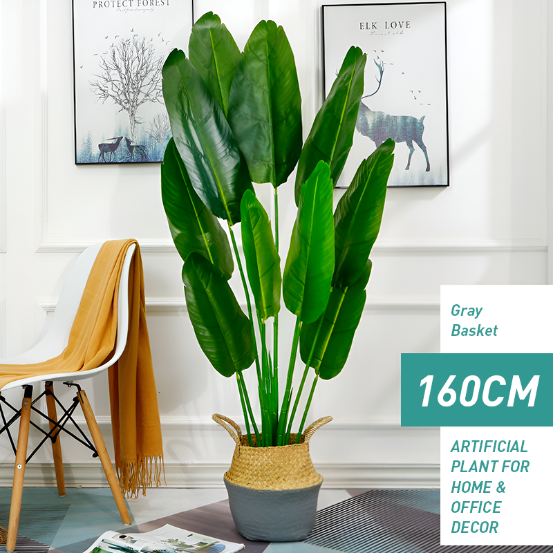 Indoor Artificial Tree – 1.6m Decorative Green Plant with Pot for Modern Decor