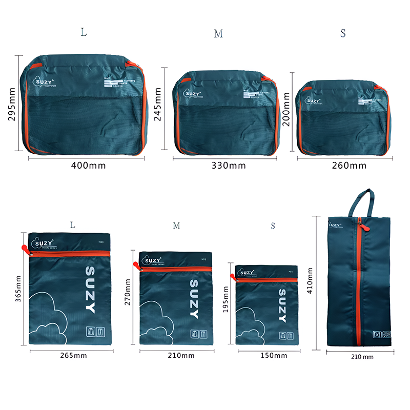 7-Piece Travel Packing Cubes Set – Waterproof Luggage Organizer Bags for Clothes, Shoes & Accessories | Portable Clothing Storage Bags for Suitcases & Travel