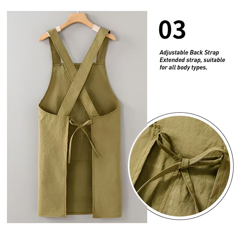 Splash-Proof Kitchen Apron – Fashionable Printed Cooking Workwear