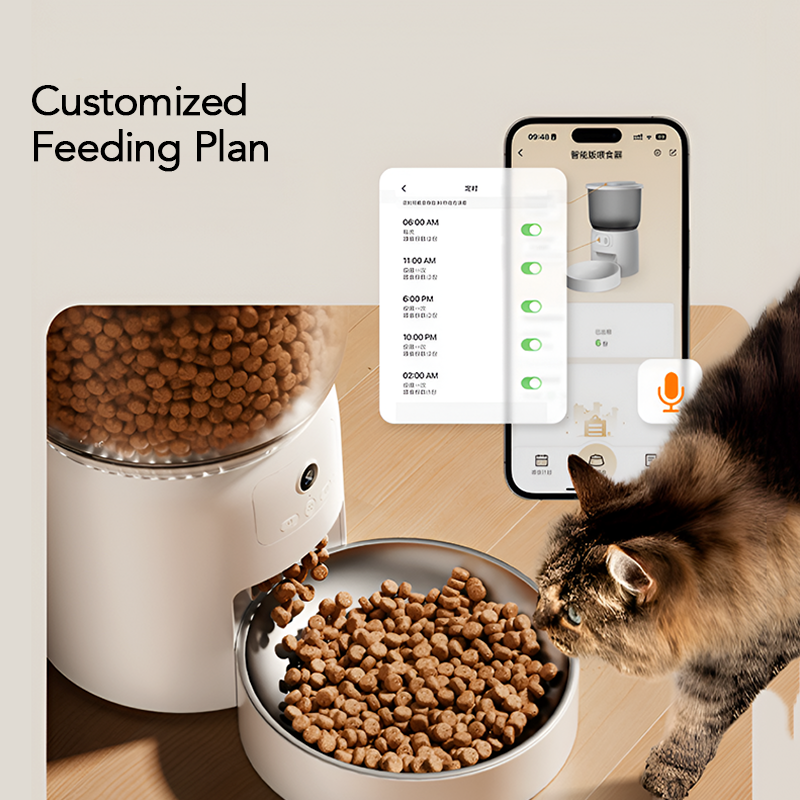 Smart Pet Feeder with Camera and Stainless Steel Bowl – 3L Capacity Automatic WiFi Cat & Dog Food Dispenser