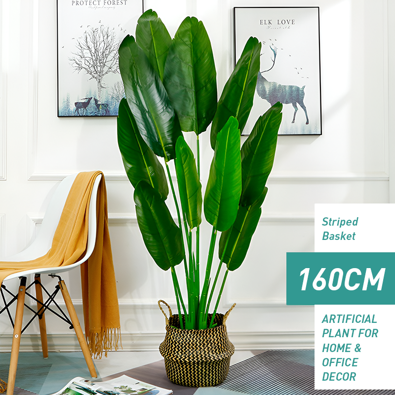 Indoor Artificial Tree – 1.6m Decorative Green Plant with Pot for Modern Decor