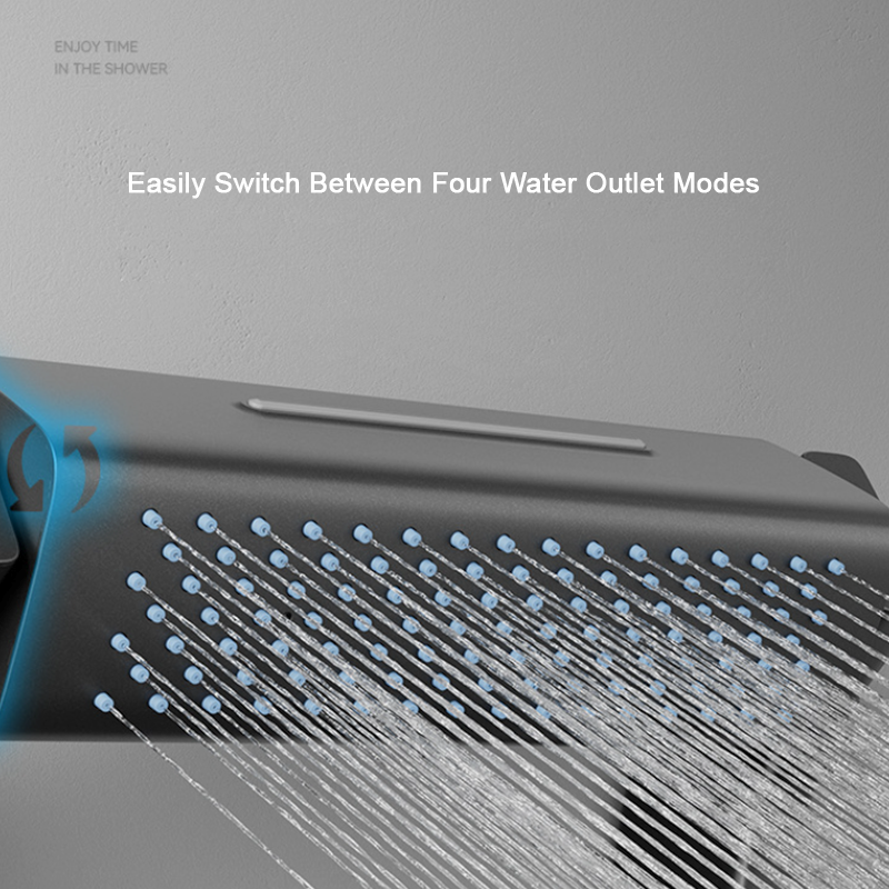 Multi-Functional Pressurized Shower Head Set – Double-Layer Storage for Bathroom