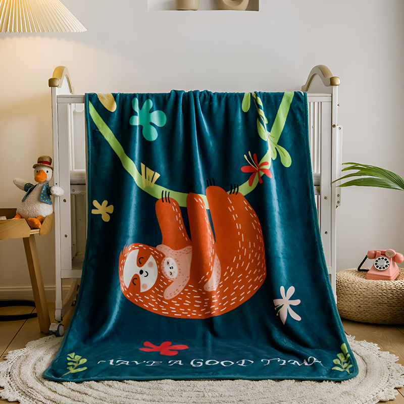 Soft Kids Cartoon Blanket – 100x140cm Toddler Throw for Nap, Travel & All Seasons – Cozy Plush Velvet for Boys & Girls