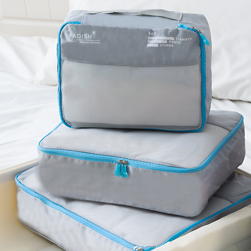 7-Piece Travel Packing Cubes Set – Waterproof Luggage Organizer Bags for Clothes, Shoes & Accessories | Portable Clothing Storage Bags for Suitcases & Travel
