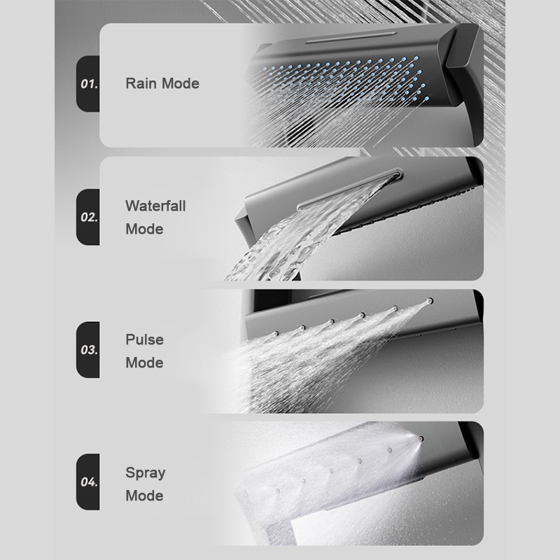 Multi-Functional Pressurized Shower Head Set – Double-Layer Storage for Bathroom