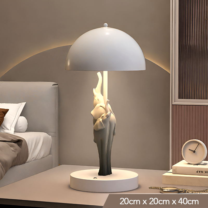 Elephant Table Lamp for Kids – Cute Bedside Night Light – Nursery & Bedroom Decor Gift