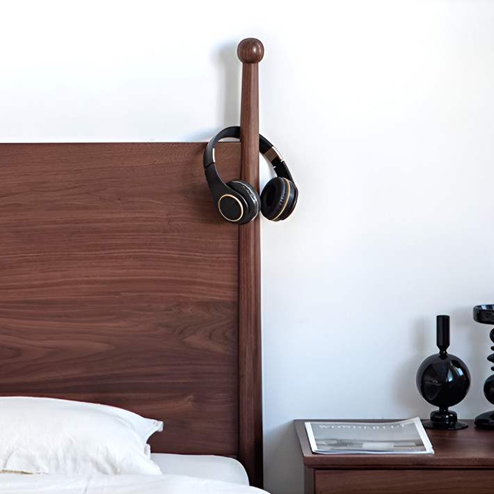 Black Walnut Solid Wood Platform Bed – Scandinavian French Style in Queen & King Sizes