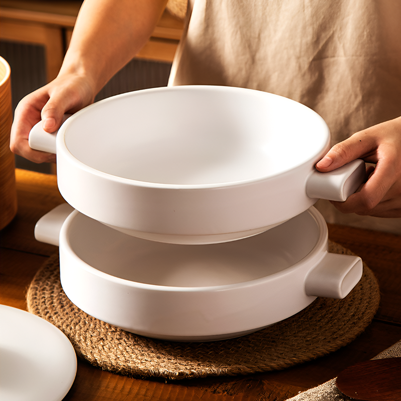 Double-Layer Ceramic Steamer Casserole – High-Temperature Resistant Soup & Steaming Pot for Gas & Open Flame Cooking
