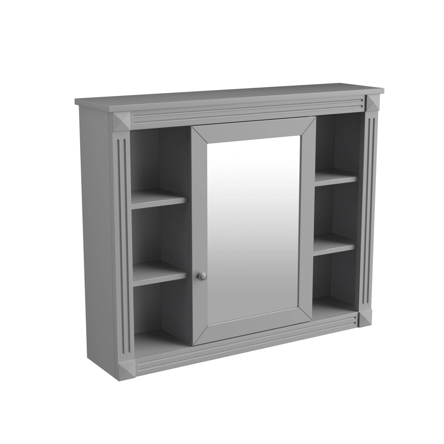 Wall Mounted Bathroom Storage Cabinet with Mirror – 8-Compartment Organizer for Toiletries & Essentials