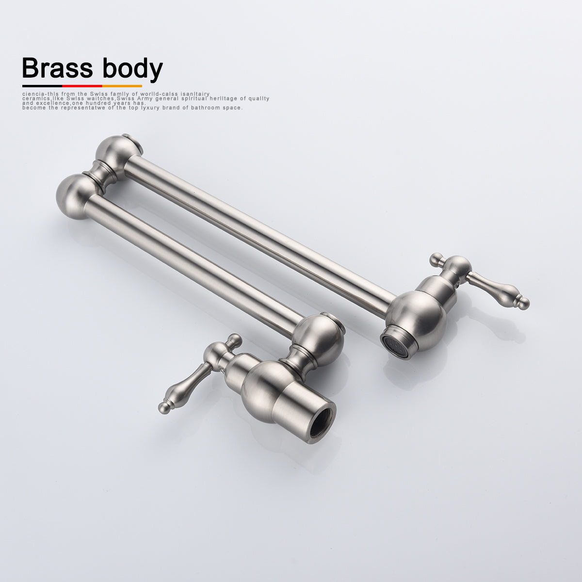 Wall-Mount Pot Filler Faucet – Retractable Folding Kitchen Tap