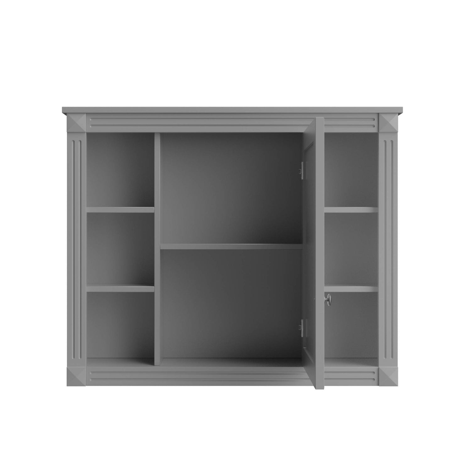 Wall Mounted Bathroom Storage Cabinet with Mirror – 8-Compartment Organizer for Toiletries & Essentials