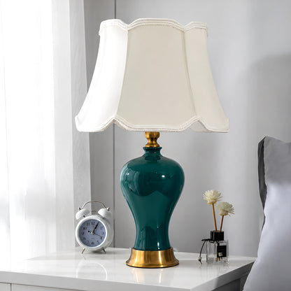 American-Style Ceramic Table Lamp with Dimmer Switch