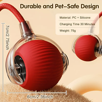 Interactive Dog and Cat Toy Ball – Smart Automatic Rolling Pet Toy with Obstacle Avoidance, Rechargeable and Durable