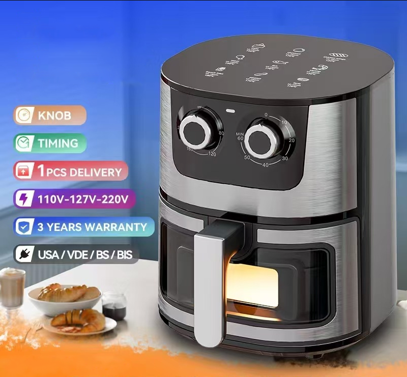 7 Litre Large Capacity Digital Air Fryer – Stainless Steel Basket & LCD Control Panel
