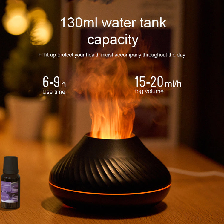 Flame Effect Aroma Diffuser – Humidifier with 3D Fire Light Display