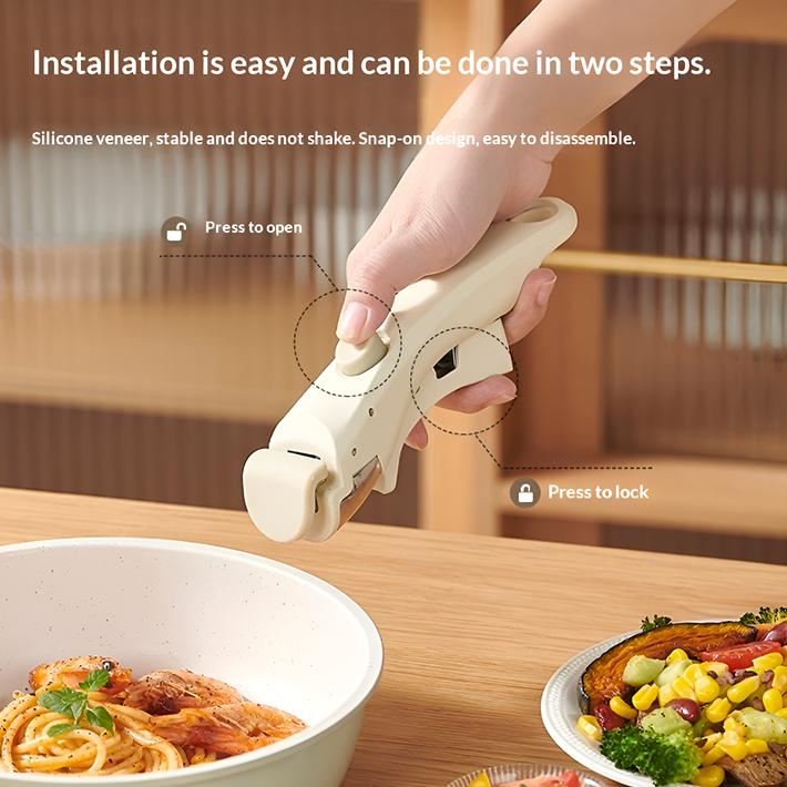 Maifan Stone Non-Stick Cookware Set with Detachable Handle - Stackable Pots & Frying Pans