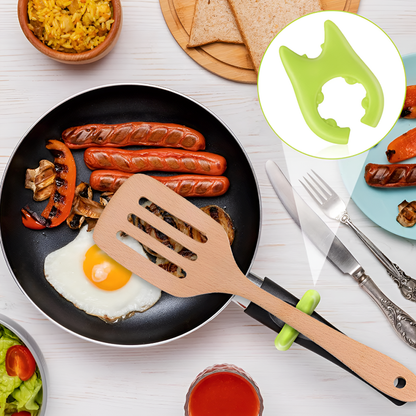 Anti-Spill Pot Clip - Silicone Lid & Spatula Holder