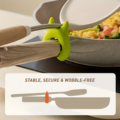 Anti-Spill Pot Clip - Silicone Lid & Spatula Holder