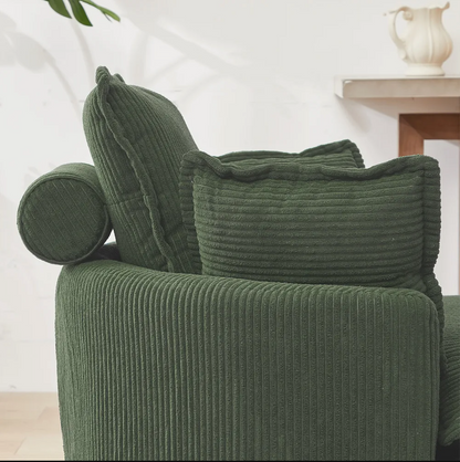 Modern Corduroy Swivel Lounge Chair with Hidden Moon Storage – 5 Color Options