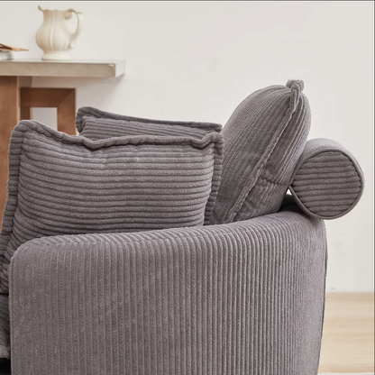 Modern Corduroy Swivel Lounge Chair with Hidden Moon Storage – 5 Color Options