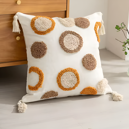 Pure Cotton Nordic Bohemian Pillowcases – Tufted Tassel Cushion Covers for Sofa, Bed & Bay Window