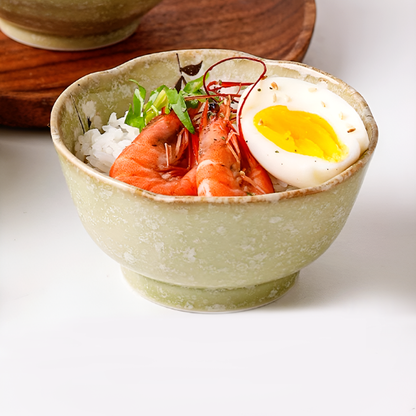 Ceramic Green Cherry Blossom Tableware – Japanese Underglaze Porcelain Bowls & Plates