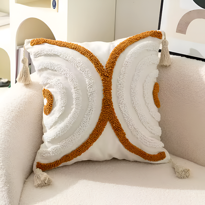 Pure Cotton Nordic Bohemian Pillowcases – Tufted Tassel Cushion Covers for Sofa, Bed & Bay Window