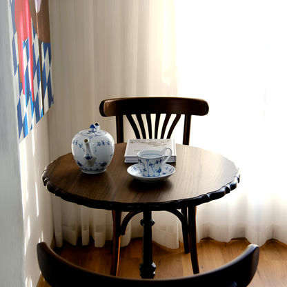 Vintage American Country Solid Wood Dining Chair - Retro Café & Home Accent Chair with Upholstered or Wooden Seat