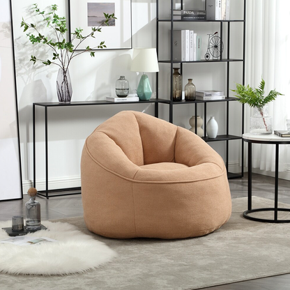 Modern Bean Bag Chair with Footrest – Comfy High-Density Foam Lounge Chair for Bedroom and Living Room