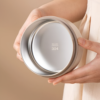 Stainless Steel Lunch Box – 350ml and 650ml - Brown, Beige, Blue