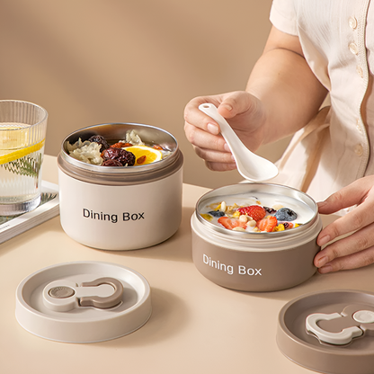 Stainless Steel Lunch Box – 350ml and 650ml - Brown, Beige, Blue