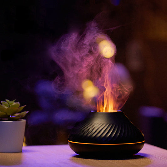 Flame Effect Aroma Diffuser – Humidifier with 3D Fire Light Display