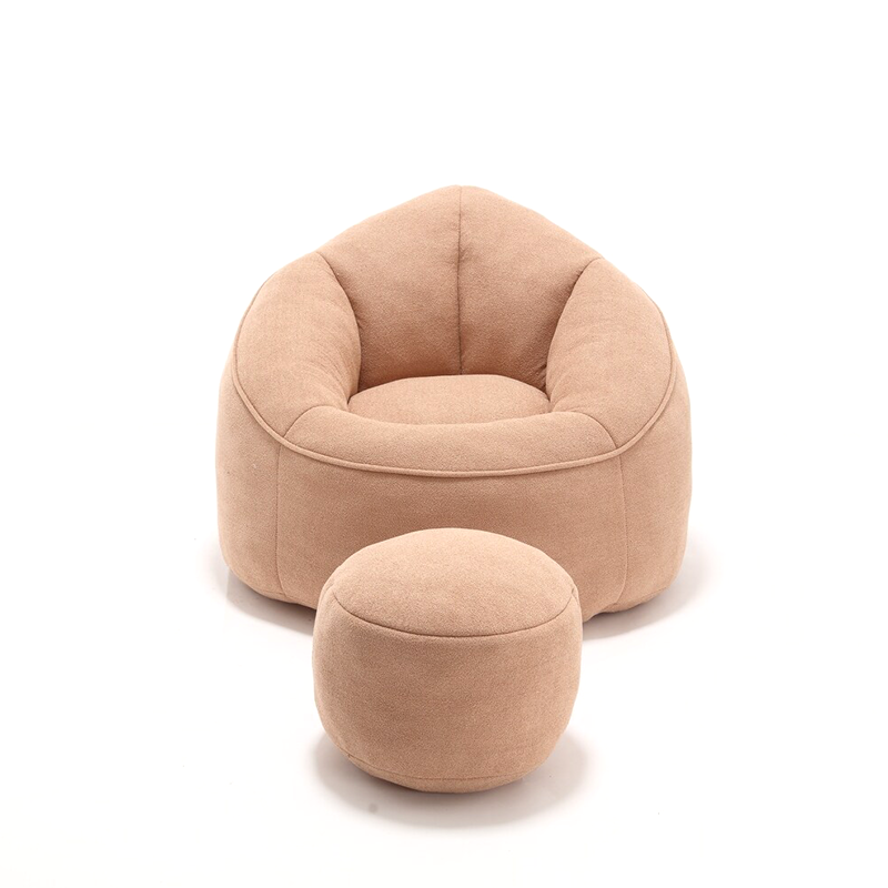 Modern Bean Bag Chair with Footrest – Comfy High-Density Foam Lounge Chair for Bedroom and Living Room