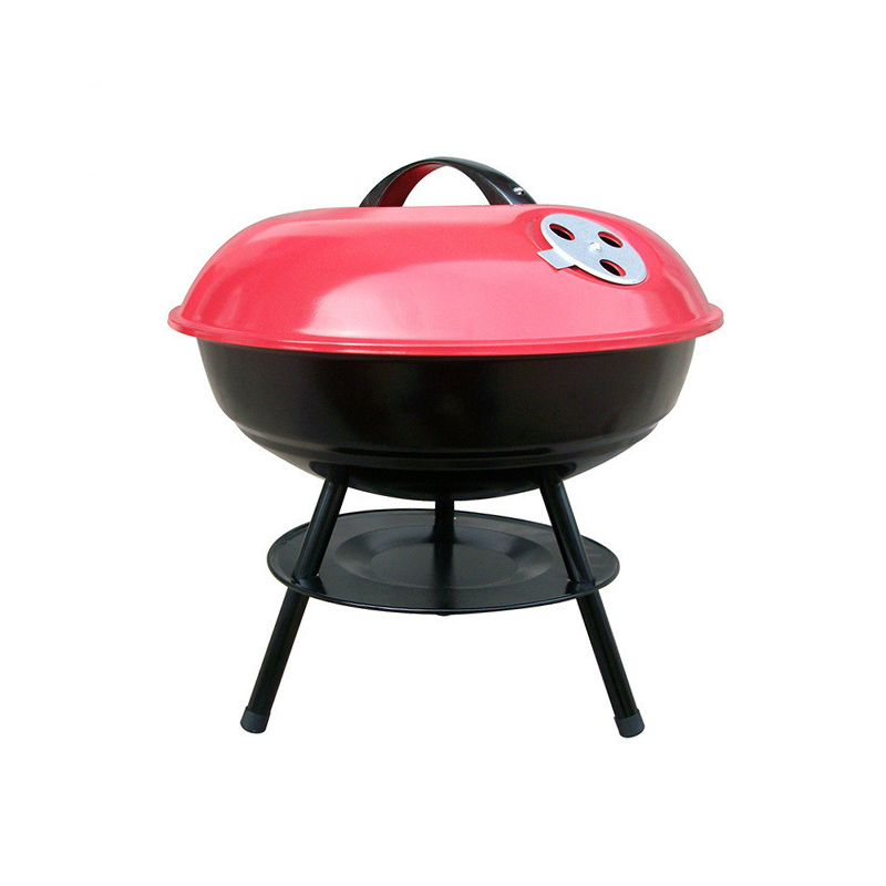 Small - Sized Portable Apple BBQ Grill – Compact Iron Charcoal Grill for Camping & Picnics (1–3 People)