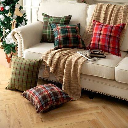 Tartan Flannel Cushion Covers – Plaid Throw Pillow Covers